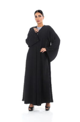 Classic Abaya with Ary detail and detailed hand embellishment