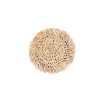 COASTER RAFFIA NATURAL 16 CM