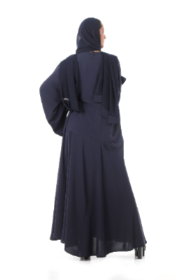 Color Abaya with Crystals