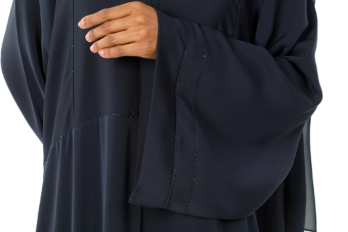 Color Abaya with Crystals