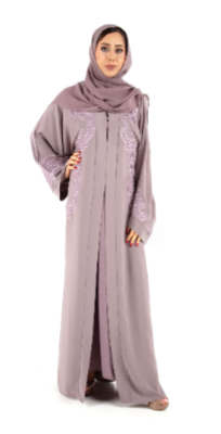 Colour Abaya With Embroidery