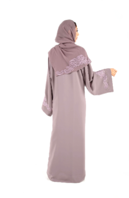 Colour Abaya With Embroidery