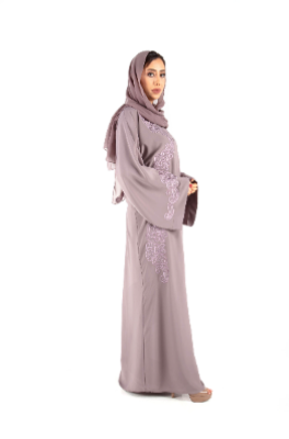 Colour Abaya With Embroidery