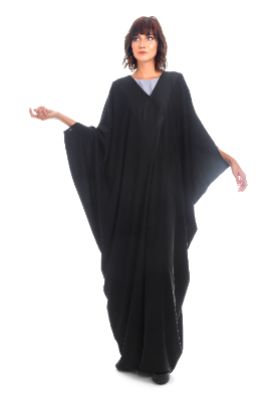 Free Size Abaya With Overlap Neck