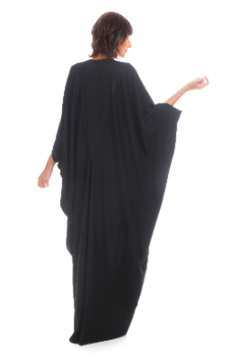 Free Size Abaya With Overlap Neck
