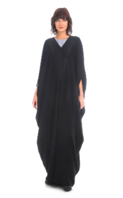 Free Size Abaya With Overlap Neck
