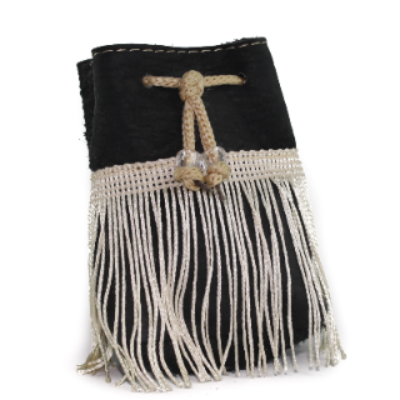Leather mini cross bag Black