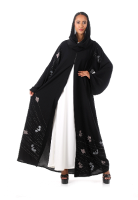 Modern Abaya with Floral Ary Embroidery