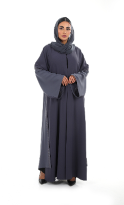 Modern Duel color Abaya with embroidery detailing