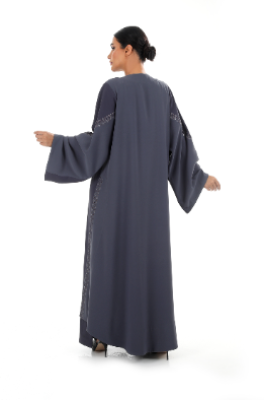 Modern Duel color Abaya with embroidery detailing