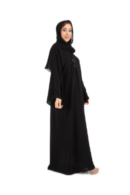 Neda fabric Abaya with Hand-made design