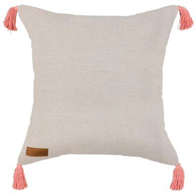 PINK PEACH VELVET BIRD OF PARADISE - 55 X 55 CM