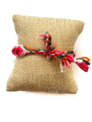 Wool bracelets anklets colourful 3 pcs Multicolor