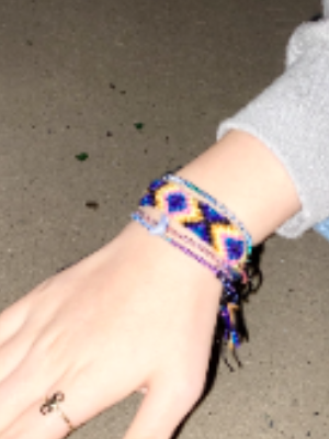 Wool bracelets anklets colourful 3 pcs Multicolor